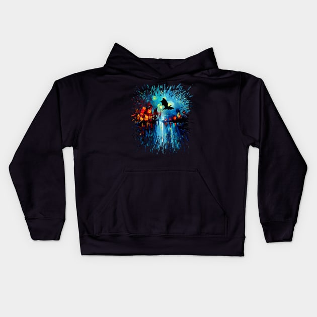 Flight of the Dragon Kids Hoodie by sagittariusgallery